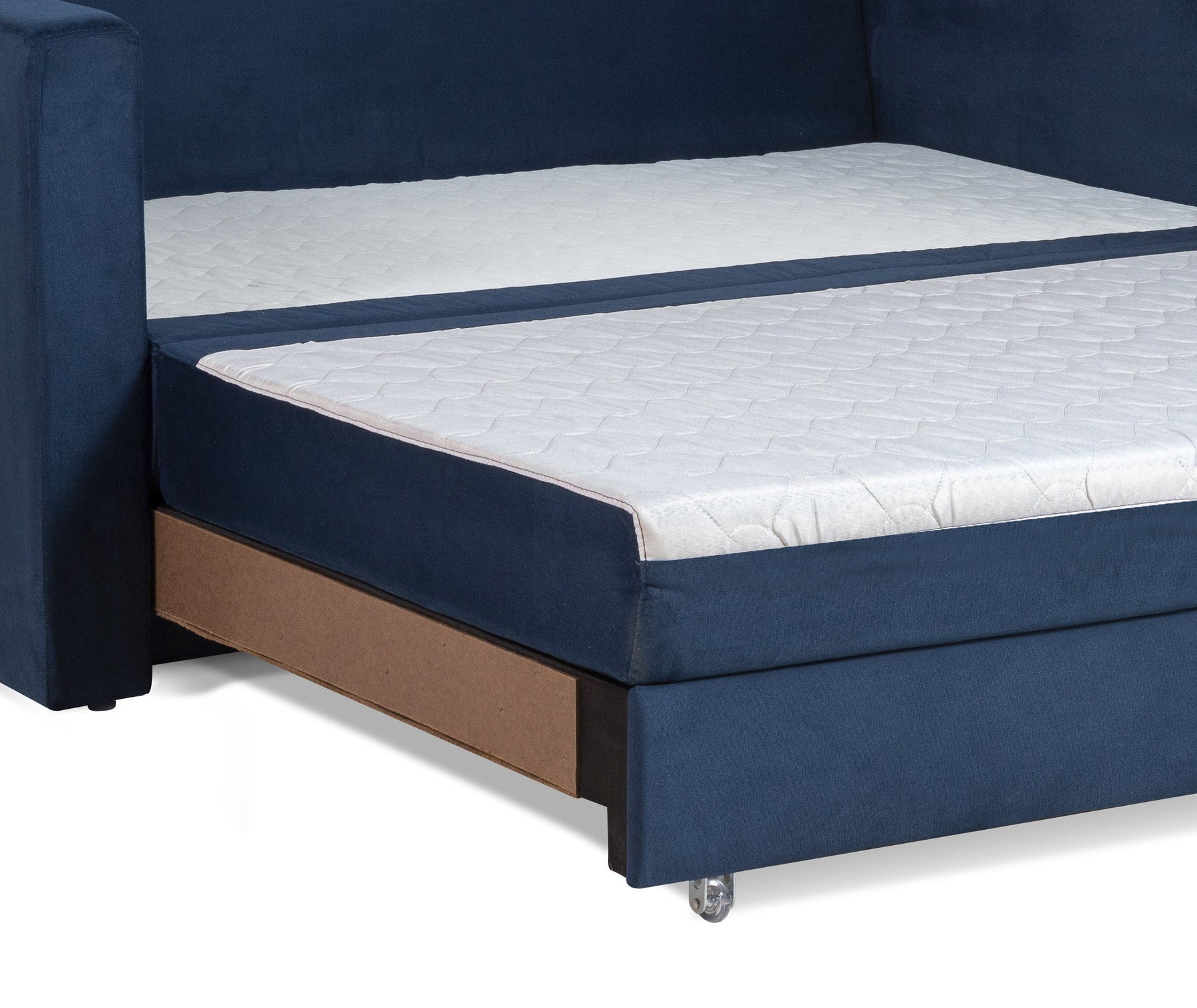 Sofá Cama Castor Casal Salerno Max Suede Azul 2 Lugares