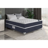 Cama Box + Colchão Casal Castor Innovation New Plus One Face Tecnopedic 138x188x54cm