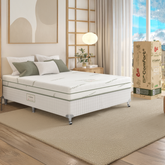 Cama Box + Colchão Casal Castor na Caixa BioComfort Soft Double Face D33 138x188x52cm