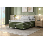 Cama Box + Colchão Castor King Lausane One Face Pocket 180x200x59cm