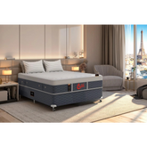 Cama Box + Colchão Castor Casal Plush Light Stress  One Face Pocket 138x188x61cm