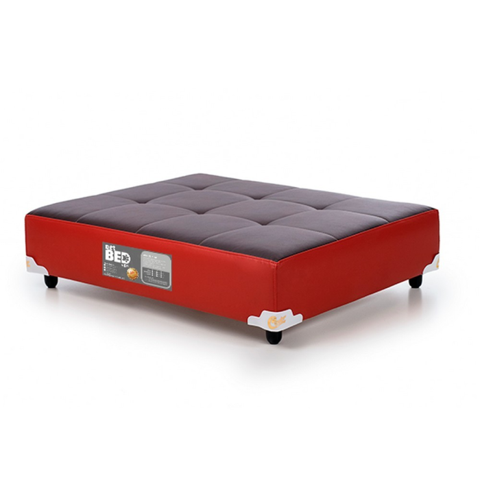 Cama Pet Castor Original Marrom/Vermelho 100x80x19cm