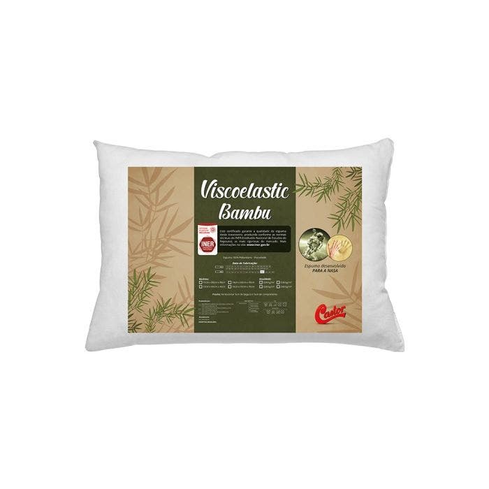 Travesseiro Castor Viscoelastic Bambu 45x65x13cm